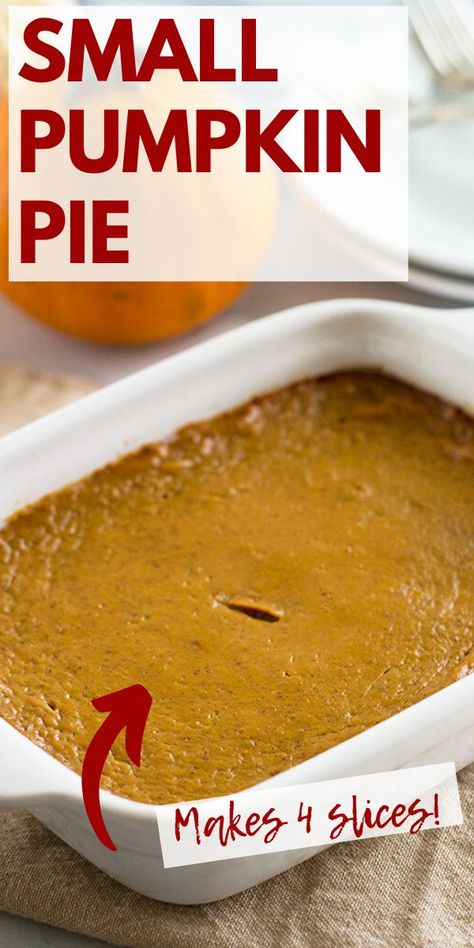 Single Serving Pumpkin Pie, Pumpkin Pie With Gram Cracker Crust, Small Pumpkin Pie Recipe, Single Serve Pumpkin Pie, Pumpkin Pie For Two, Small Batch Pumpkin Recipes, Low Fat Pumpkin Desserts, Desert Waffles, Small Batch Pumpkin Pie