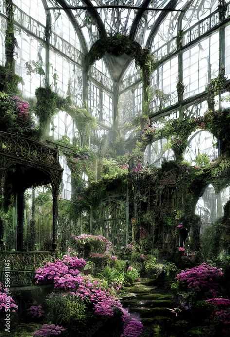 Indoor Arboretum, Overgrown Greenhouse, Fantasy Greenhouse, Venue Aesthetic, Dream Greenhouse, Emerging Technologies, Plants Aesthetic, Earthy Aesthetic, Technology Projects