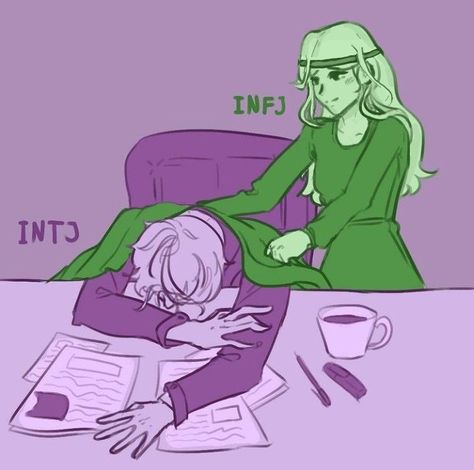 Intj Infp Fanart, Infp X Intj Relationship Fanart, Intj And Infp Couple, Infp Intj Relationship Fanart, Intj Infp Ship, Infp X Intj Fanart, Infp X Intj Relationships, Intj X Infp Love, Infp Intj Relationship