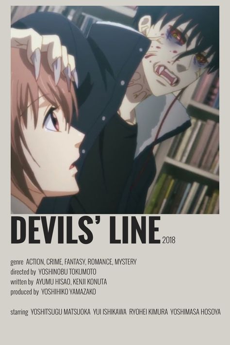 Devils Line, Filmy Vintage, Anime Suggestions, Animes To Watch, Poster Anime, Film Anime, Anime Printables, Good Anime To Watch, Anime Watch