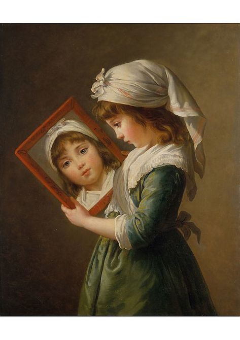 Vigee Le Brun, Looking In A Mirror, La Dispute, Marcel Proust, European Paintings, Classic Paintings, Oil Painting Reproductions, Painting Reproductions, A Mirror