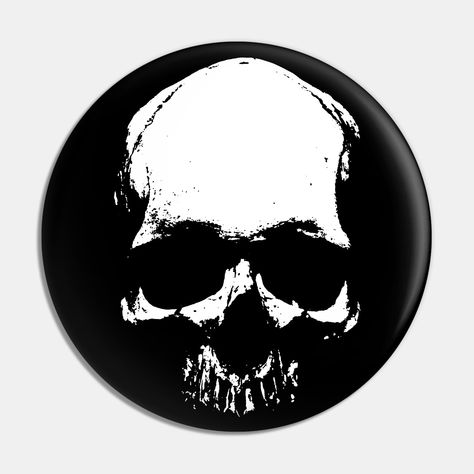 Image of a human skull in white -- Choose from our vast selection of pins to match with your desired size to make the perfect custom pin. Pick your favorite: Movies, TV Shows, Art, and so much more! Available in small and large. Perfect to wear or to decorate your bag or backpack with. Emo Skull, Bleach Shirt, Tattoo Lettering Design, Hipster Beard, Dark Art Photography, Skull Pin, Mayan Art, Metal Skull, Car Wrap Design