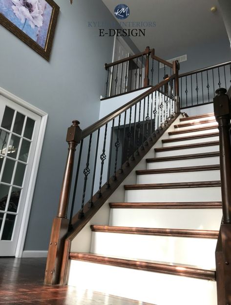 Gray Paint Colors Sherwin Williams, Kylie M Interiors, Best Blue Paint Colors, Warm Grey Paint Colors, Blue Gray Paint Colors, Dark Paint Colors, Blue Gray Paint, Blue Living Room Decor, Living Room Decor Gray