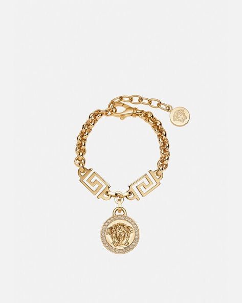 Versace Fashion Bracelets for Women Versace Bracelet, Key Bracelet, Versace Jewelry, Jewelry Lookbook, Bracelet For Women, Chains Jewelry, Fashion Bracelets, Charm Pendant, Accessories Design