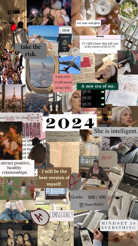 My Vision Board 2024 💋✨ Your Aesthetic, Connect With People, Creative Energy, Vision Board, Energy, Collage