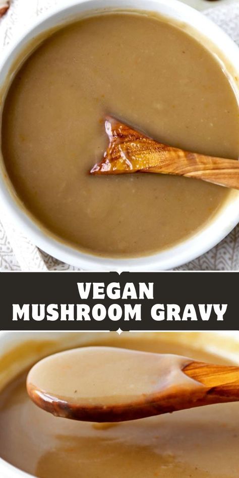 You’re going to love this easy Vegan Mushroom Gravy Recipe! All the savory flavors of a classic gravy, but 100% plant based. Ready in 20 minutes from start to finish! Stuffing Vegan, Vegan Mushroom Gravy, Mushroom Gravy Recipe, Vegan Gravy, Mushroom Broth, Vegan Mushroom, Mushroom Gravy, Gravy Recipe, Gravy Recipes