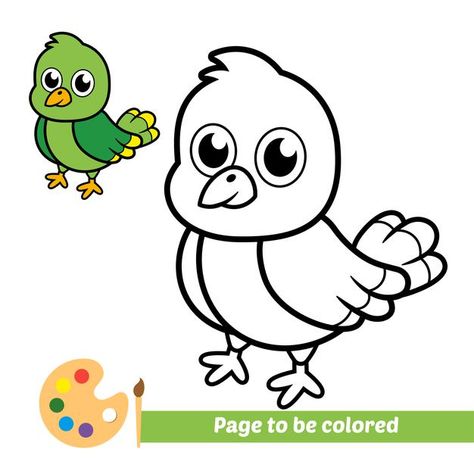 Coloring book for kids, bird vector | Premium Vector #Freepik #vector #background #school #baby #book Bird Coloring, Animals Coloring Pages For Kids, Animals Coloring Pages, Birds For Kids, Monster Truck Coloring Pages, Spiderman Coloring, Elephant Coloring Page, Free Kids Coloring Pages, Farm Animal Coloring Pages