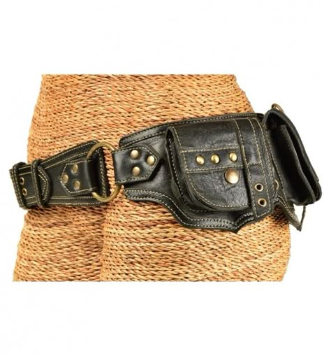 Hip Leather Belt, Luxury Leather Belt Buckles For Festivals, Luxury Adjustable Belts For Festival, Luxury Leather Belts For Festivals, Leather Waste Belt, Handwarmer Belt, Utility Belt Aesthetic, Pocket Belt Outfit, Attica Belt Bag