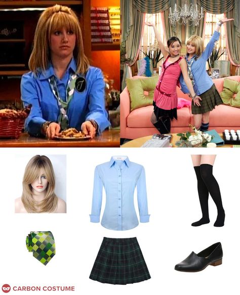 Maddie Suite Life Of Zack And Cody, Maddie Fitzpatrick Costume, Disney Channel Characters Costumes, Maddie Suite Life, London And Maddie, Disney Channel Costumes, Maddie Fitzpatrick, Tipton Hotel, Life Costume