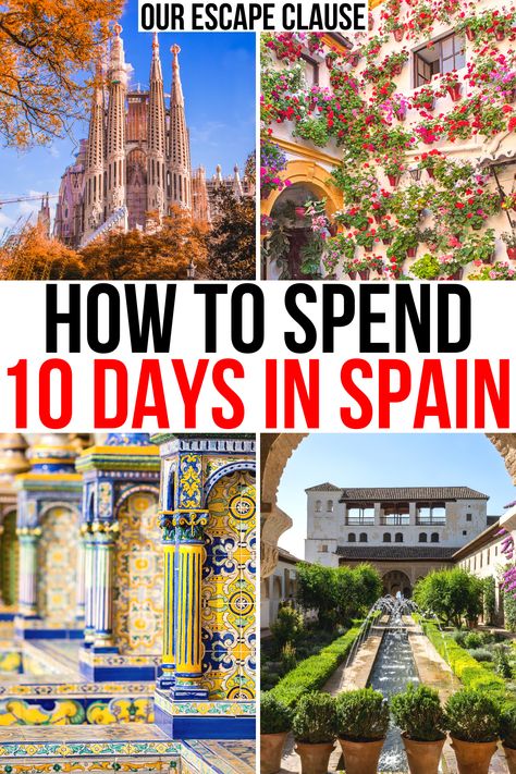 Spain Road Trip Itinerary, 10 Days In Spain, Spain Destinations, Spain Road Trip, Trip To Spain, Spain Tour, Portugal Vacation, Spain Itinerary, Spain Travel Guide