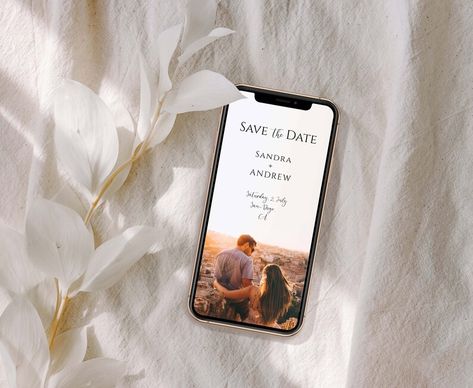 Save The Date With Photo, Wedding Evites, Electronic Save The Date, Digital Invitations Wedding, Photo Save The Date, Save The Date Template, Save The Date Photos, Save The Date Templates, Mac Laptop