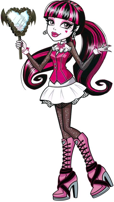 Monster High: Draculaura! Draculaura is the daughter of Dracula. Unlike most vampires, she is vegan and prefers not to drink blood. She is incredibly sweet and friendly, and always eager to make others happy. Her pet is a bat named Count Fabulous. Draculaura Art, Draculaura Aesthetic, Image Monster, Slumber Party Games, Monster High Pictures, Monster High Party, Moster High, Catty Noir, Turtle Birthday