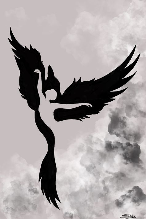 Silloettes Art, Birds Flying Painting, Cool Silhouette Art, Flying Phoenix Tattoo, Silhouette Drawings, Animal Tattoo Ideas, Silhouette Drawing, Minimalist Tattoos, Phoenix Tattoo