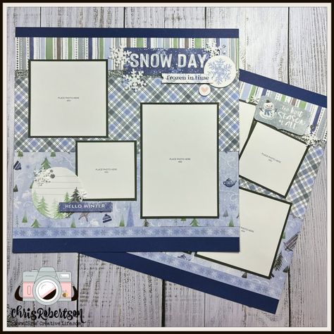 Gnomes For Winter Ctmh, Stampin Up Layouts Scrapbooks, Ctmh Gnomes For Winter, Stampin Up Scrapbooking Layouts Ideas, Winter Layout, Ctmh Scrapbooking Layouts, Winter Scrapbook Layouts, Winter Gnomes, Winter Scrapbooking