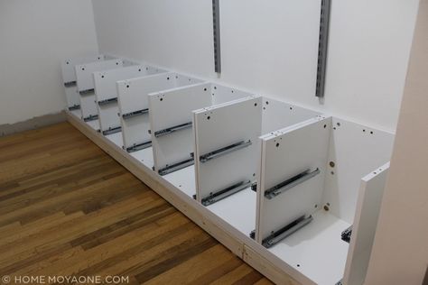 Ikea Nordli Closet Hack, Build Drawers In Closet, Nordli Closet Hack, Built In Ikea Dresser, Ikea Nordli Closet, Nordli Closet, Ikea Komplement Hack, Built In Closet Drawers, Nordli Ikea Hack