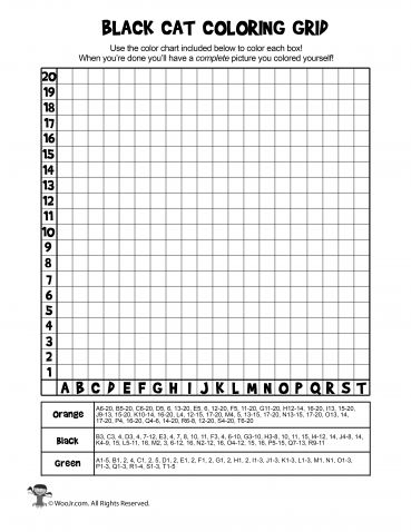 Black Cat Mystery Picture Coloring Page Grid Coloring Pages, Grid Coloring, Magical Castle, December Activities, Christmas Mystery, Halloween Mystery, Maths Games, Coloring Worksheets, Data Table