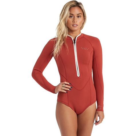 Billabong Salty Dayz Long-Sleeve Spring Wetsuit - Women's | Backcountry.com Surfing Swimwear, Spring Suit, Trendy Swimsuits, Womens Wetsuit, Long Sleeve Swimsuit, Billabong Women, Cute Swimsuits, Billabong, Half Zip