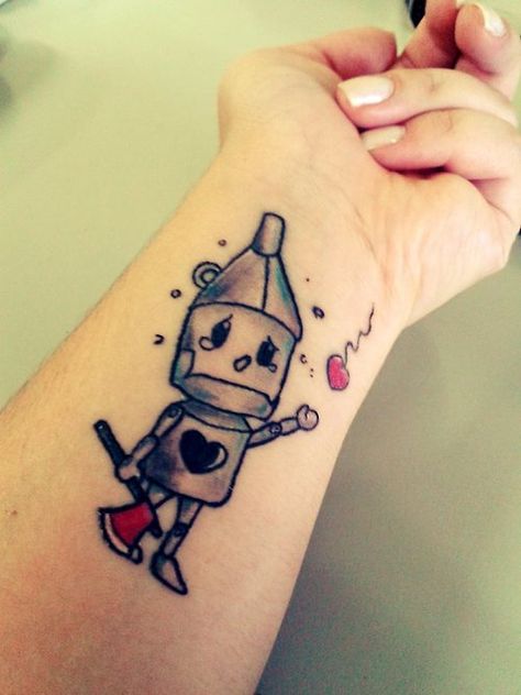 Mini Texas Tattoo, Tin Man Tattoo Ideas, Tin Man Tattoo, Kid Tattoos, Man Tattoo Ideas, Oz Tattoo, Texas Tattoos, Ink Therapy, Man Tattoo