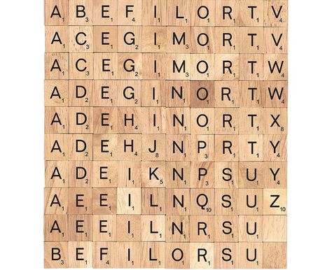 EZONEDEAL 500 Tiles Alphabet of The Wooden Letters Pieces for Word Scrabble Game Board of Education Games Printable Scrabble Tiles, Scrabble Game Board, Chuck Woolery, Letters For Wall Decor, Craft Letters, Scrabble Words, Tile Board, Scrabble Game, Scrabble Board