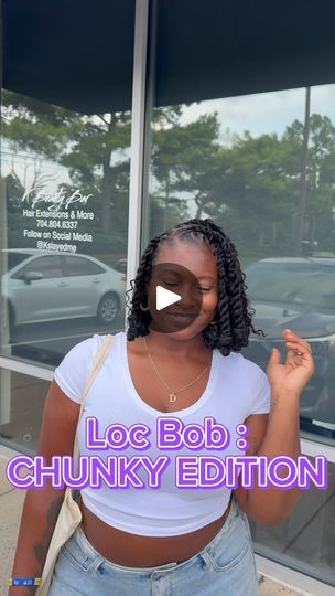 3.1K views · 577 reactions | When she walked in I told her I wanted to try a chunky twist bob instead of regular and I think ….. I like the chunky bobs better 😍😍

  #loctician #locsareversatile #charlottelocs #charlottehairstylist #charlottenc #charlottelocstylist #explore #explorepage✨ #explorepage #retwistandstyle #womenlocstyles #petallocs #lochawk #locsarebeautiful #locsaredope #locbaby #locbob #locdandrooted #asmr #asmrsounds #bohemianstyle #bohemian #bohemiantwist | Jazz 💜 | Vybz Kartel · Real Bad Gal Bob Marley Twist Hairstyles, Loc Bob Dreads Black Women, Twist Bob, Loc Bob, Marley Twist Hairstyles, Chunky Twists, Vybz Kartel, Marley Hair, Marley Twists