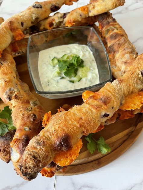 Ciabatta Bread Sticks, Ciabatta Bread Recipe, British Bake Off Recipes, Cheese Bread Sticks, Bake Off Recipes, Tzatziki Recipes, Bread Sticks Recipe, Bread Sticks, Ciabatta Bread