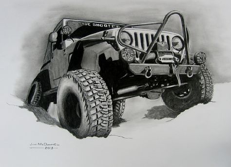 Jeep Drawing, Jeep Tattoo, Jeep Art, Sketching Inspiration, Jeep Things, Cj Jeep, Jeep Shirts, Tattoo Culture, Motorcycle Drawing