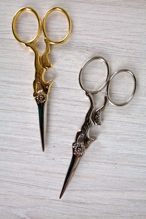 Rabbit Embroidery Scissors Motif For Embroidery, Rabbit Embroidery, Scissors Design, Embroidery Scissors, Victorian Gold, Fabric Accessories, Easy Hairstyles For Long Hair, The Rabbit, Vintage Embroidery