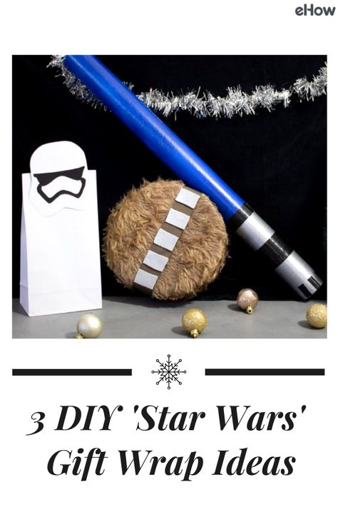 Channel your inner Jedi and wrap gifts for all the Star Wars enthusiasts on your list in festive themed packaging. Featuring a Chewbacca cookie (er, Wookiee) tin, Stormtrooper gift bag clip and Lightsaber gift tube, these are all designed to be reusable so the recipients can enjoy them long after the holidays. May the force be with you this holiday season! Diy Star Wars Gifts, Diy Star Wars, Cute Gift Wrapping Ideas, Star Wars Bag, Blue Spray Paint, Gift Wrap Ideas, Diy Star, Star Wars Diy, Wrap Ideas