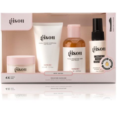 **Gisou Mini Series** Towel Dry Hair, Makeup Package, Nourishing Shampoo, Hair Mist, Hair Cleanse, Washing Hair, Heat Styling Products, Natural Fragrances, Dry Hair