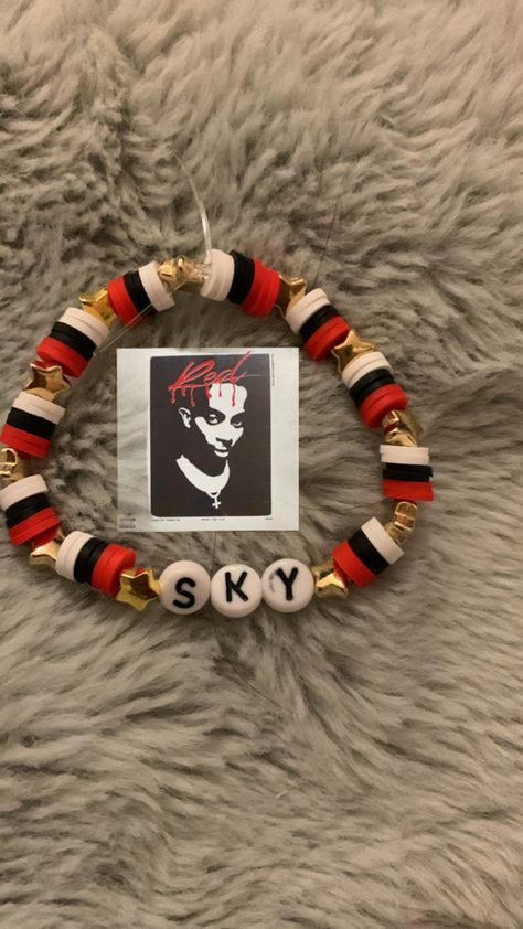 playboi carti bracelet inspired by the song sky btw i made this by myself pls asks befor selling or posting my product thanks ily‼️ Bracelet Inspired, By Myself, Diy Jewelry Making, Diy Jewellery, Diy Jewelry, Rap, Jewelry Making, Songs, Bracelet