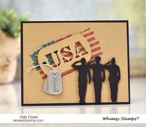 Armed Forces Day Camo Background, Military Cards, Bible School Crafts, Whimsy Stamps, Card Sentiments, Military Heroes, Military Family, Male Cards, Masculine Cards