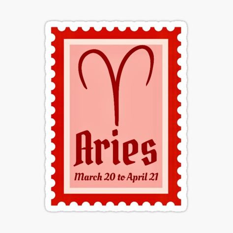 "Aries " Sticker by Lavannya | Redbubble Aesthetics Stickers, Aries Sticker, April Baby, Aries Baby, Iconic Wallpaper, Bullet Journal Stickers, Birthday Stickers, Journal Stickers, Zodiac Signs