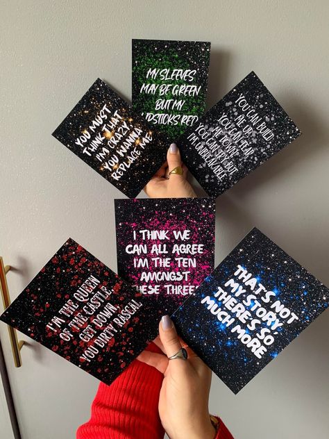 Six The Musical Themed Party, Musical Theatre Crafts, Song Lyric Wall Art, Six The Musical Quotes, Musical Makeup, Musical Characters, Theatre Crafts, Disney Painting, Six Musical