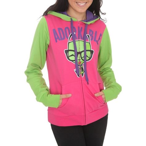 Invader Zim Gir Adorable Hoodie | Hot Topic Gir Invader Zim Clothes, Scene Clothes, Invader Zim Gir, Zim Gir, Alt Clothes, Diesel Punk, Scene Outfits, Rawr Xd, Scene Fashion