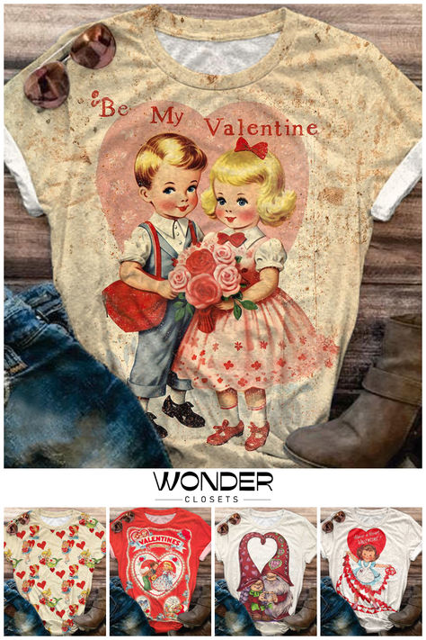 Celebrate love without breaking the bank! WonderClosets presents enchanting Valentine's Day-themed women's fashion, now available at just $19.99. Wear your heart in style! 💖👗✨ #WonderLoveDeal Valentine Inspiration, Hearts Crafts, Holiday Boards, Valentine Tea, Valentines Inspiration, Comfort Clothes, Melrose Place, Boho Clothes, Vintage Valentine Cards