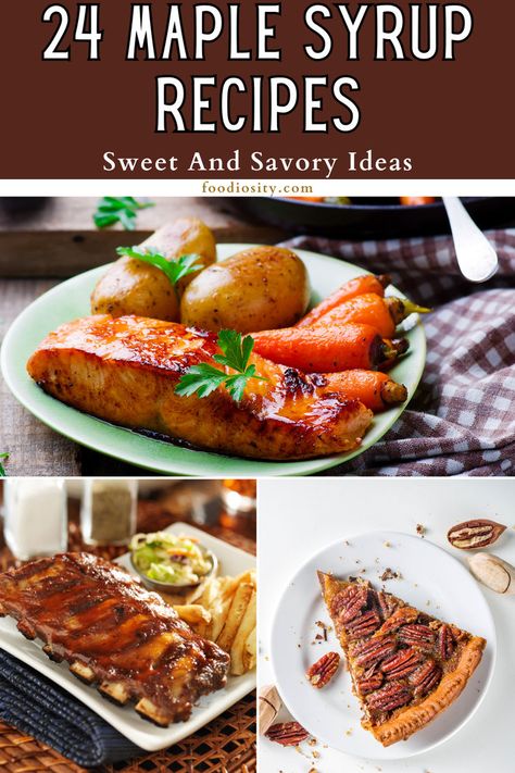 Maple Dinner Recipes, Ways To Use Maple Syrup, Savory Maple Syrup Recipes, Recipes That Use Maple Syrup, Maple Recipes Dinner, Recipes Using Maple Syrup, Recipes With Maple Syrup, Dinner Dessert Ideas, Maple Syrup Recipe