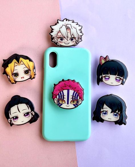 THE THREADIO| Anime Merch Shop on Instagram: “⏰New phone grips&Baby Boar shaker Drop Friday 07/01 5PM CT. Swipe➡️to see more phone grips pics since I can’t fit them all in one picture…” Cute Anime Merch, Pot Crafts, Anime Phone, Clay Pot Crafts, Anime Merch, One Picture, Anime Crafts, Clay Pot, Phone Grips