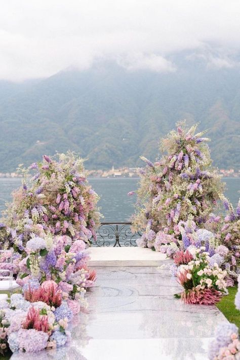 Wisteria Wedding, Kt Merry, Color Dream, Dream Destination Wedding, Lake Como Wedding, European Wedding, Destination Wedding Venues, Theme Color, Pastel Wedding