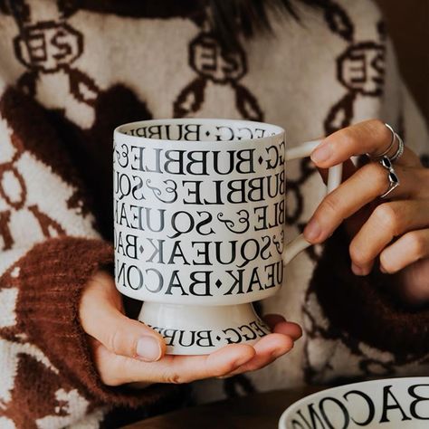 ☕️Roman Alphabet Tall Ceramic Mug✨ #coffeemug #ceramic #homesweethome #kitcheninspiration #instyle #mug #wulihome #homestyle Roman Alphabet, Roman Letters, Foot Design, Home Decor Sale, Letter Design, Ceramic Mugs, Lettering Design, Kitchen Inspirations, White Color