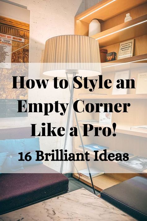 Discover all the potential ideas for how to style an empty corner with these 16 brilliant ideas. Turn unused corners into charming and efficacy spaces. Unused Dining Room Ideas, Earthy Modern Decor, Reading Corner Living Room, Small Corner Decor, Earthy Modern Living Room, Corner Decorating Ideas, Living Room Corner Decor, Sheer Curtains Bedroom, Living Room Natural