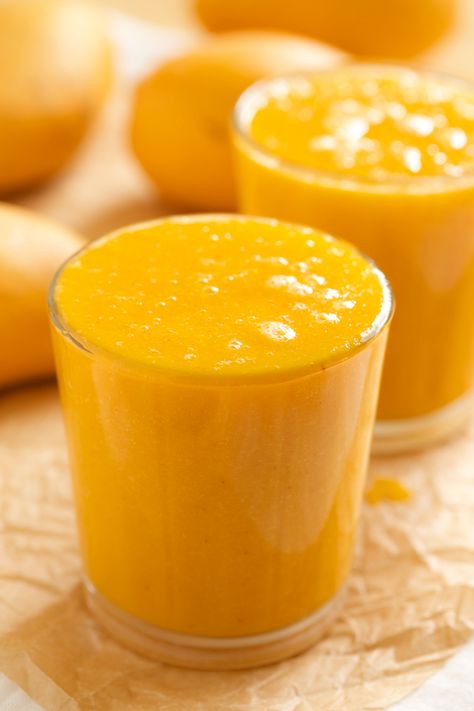 Quick Easy Smoothie Recipes, Healthier Snacks, Mango Smoothie Recipes, Paleo Drinks, Mango Tango, Orange Apple, Break Fast, Mango Juice, Easy Smoothie Recipes