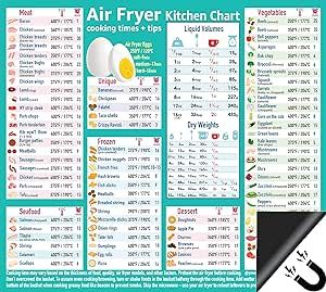 Air Fryer Accessories Cooking Times Cheat Sheet Kitchen Conversion Chart Fridge Magnet Guide Big Text 9”x10” Kitchen Gift Recipe Cookbook 90 Foods Pizza Chicken Nuggets French Fries Dessert Air Fryer Chart, Air Fryer Conversion Chart, Air Fryer Cook Times Chart, Airfryer Cooking Times Chart, Air Fryer Chart For Frozen Food, Air Fryer Cooking Times Chart, Air Fryer Cooking Time Cheat Sheet, Air Fryer Cooking Times Chart Printable Free, Kitchen Cheat Sheets