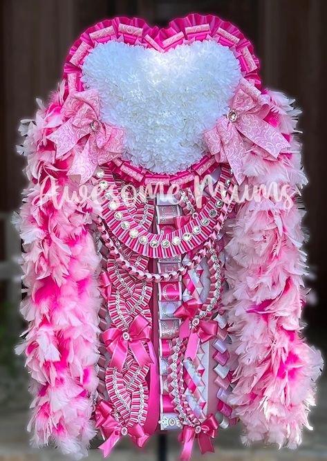 18" Texas Mum | HOME Texas Shaped Mum, Texas Mums Homecoming, Cheer Mums, Mum Inspiration, Big Homecoming Mums, Pink Mum, Hoco Mums, Senior Hoco, Texas Mums