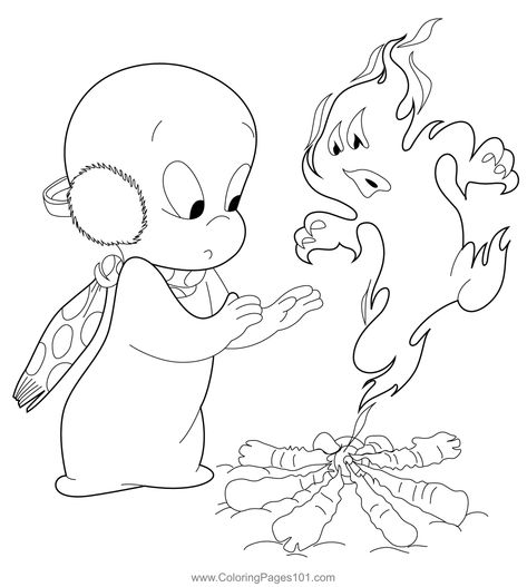 Casper With Fire Ghost Coloring Page Ghost Coloring, Free Kids, Printable Coloring, Printable Coloring Pages, Coloring Pages For Kids, Coloring Page, Free Printable, Free Printables, Coloring Pages