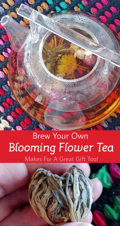 Unravel the Beauty of Blooming Flower Teas Flower Teas, Blooming Flower Tea, Cherry Bark, Acacia Honey, Blooming Tea, Tea Gift Sets, Slippery Elm, Unique Tea, Beautiful Bouquet Of Flowers