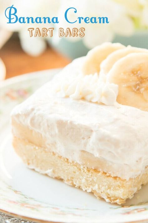 Pie Squares, Banana Cream Cheesecake, No Bake Banana Pudding, Oh Sweet Basil, Banana Pudding Cheesecake, Cream Tart, Nice Recipes, Dessert Bar Recipe, Banana Cream Pie