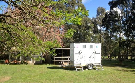 Luxury Portable Trailers - Wedshed The Stables, Rural Retreats, Portable Toilet, Unique Wedding Venues, Rustic Barn, Stables, Recreational Vehicles, Unique Wedding, Wedding Venue