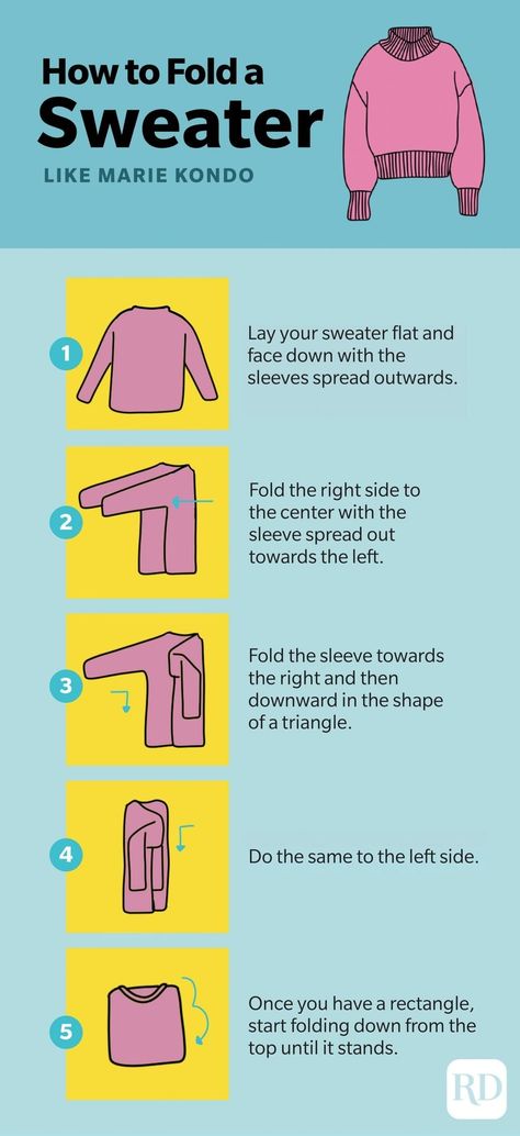 Marie Kondo Folding Guide: Learn the KonMari Folding Method Fold Clothes To Save Space, Marie Kondo Folding, Konmari Method Folding, How To Fold Sweaters, Clothes Folding Board, Marie Kondo Organizing, Konmari Folding, Save Closet Space, Fold Clothes