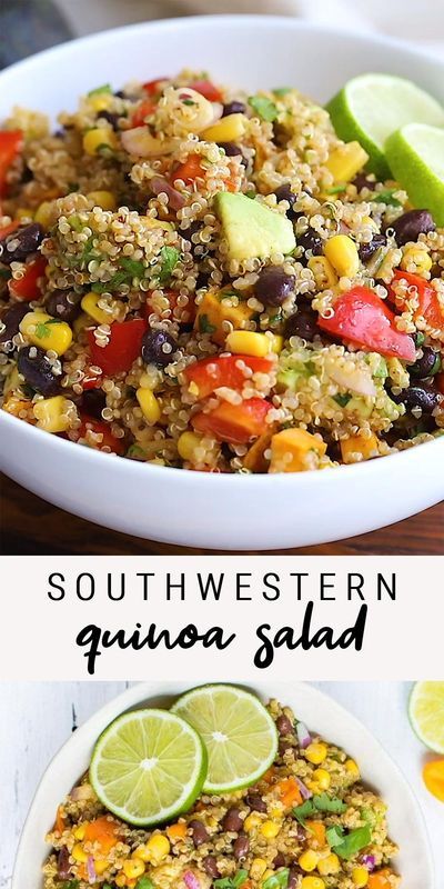 Healthy quinoa salad كريم بروليه, Southwestern Quinoa, Southwest Quinoa, Southwest Quinoa Salad, Salad Quinoa, Plats Healthy, Daniel Fast, Health Dinner Recipes, Quinoa Recipes