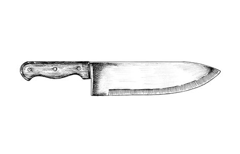 Download free image of Hand drawn cooking knife about knife, butcher, chef, cooking, and butcher knife 406794 Kitchen Knife Tattoo Design, Kitchen Knife Drawing, Knife Sketch Drawing, Chef Knife Drawing, Table Sketch, Artsy Tattoos, Cooking Knife, Knife Drawing, Knife Tattoo